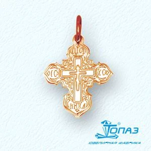 Крестик из красного золота Линии Любви(Крестики Т10086094)