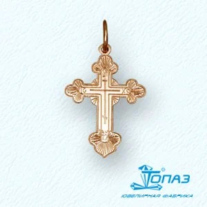Крестик из красного золота Линии Любви(Крестики Т10086149)