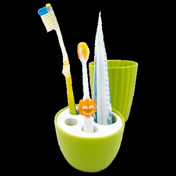 Подставка для зубных щеток со стаканом