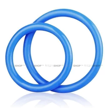 Силиконовые Кольца Silicone Cock Ring Set голубые